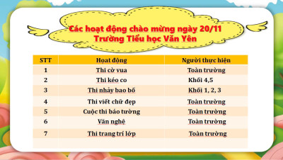 Tổ chức chuỗi hoạt động chào mừng Ngày Nhà giáo Việt Nam 20-11